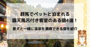 群馬でペットと泊まれる 露天風呂付き客室のある宿4選！ 愛犬と一緒に温泉を満喫できる宿を紹介